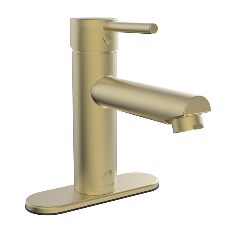 Delphi Single-handle Bathroom Faucet with Drain Assembly, Matte Gold