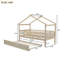 Lit simple en bois avec lit gigogne-201599643