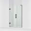 Components 71-1/2-In X 46-3/4-In Frameless Pivot Shower Door With 3/8-In Crystal Clear Glass And Back-To-Back Vertical Door Pulls-80425803