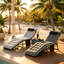 Chaises longues réglables pliantes pour la piscine-1310236742