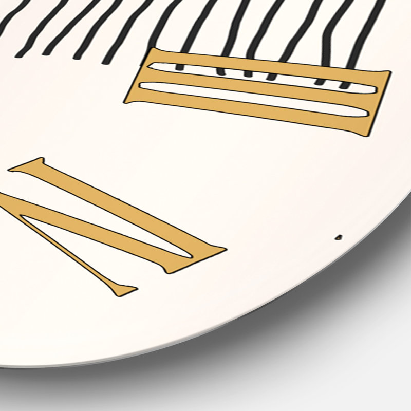 Minimal Compostions géométriques de formes élémentaires XX - horloge murale moderne, Moyen