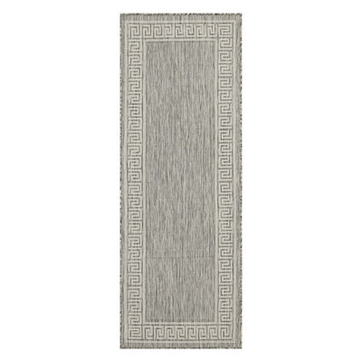Timeless Border Design Indoor/Outdoor Area Rug