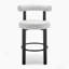 Serena Upholstered Fabric Bar Chairs with Black Legs - Bold Contemporary Tube Design-1197673319