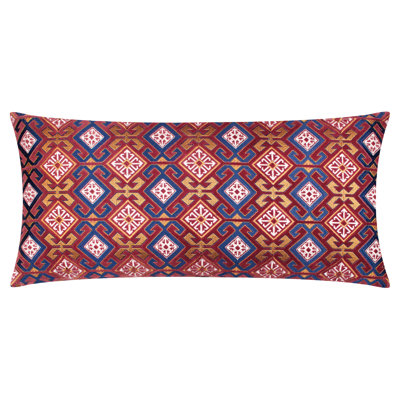 Laurel Geometric Rectangular Throw Cushion With Filling