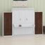 Lit escamotable moderne avec garde-robe intégrée, tiroirs multiples et surface de table convertible