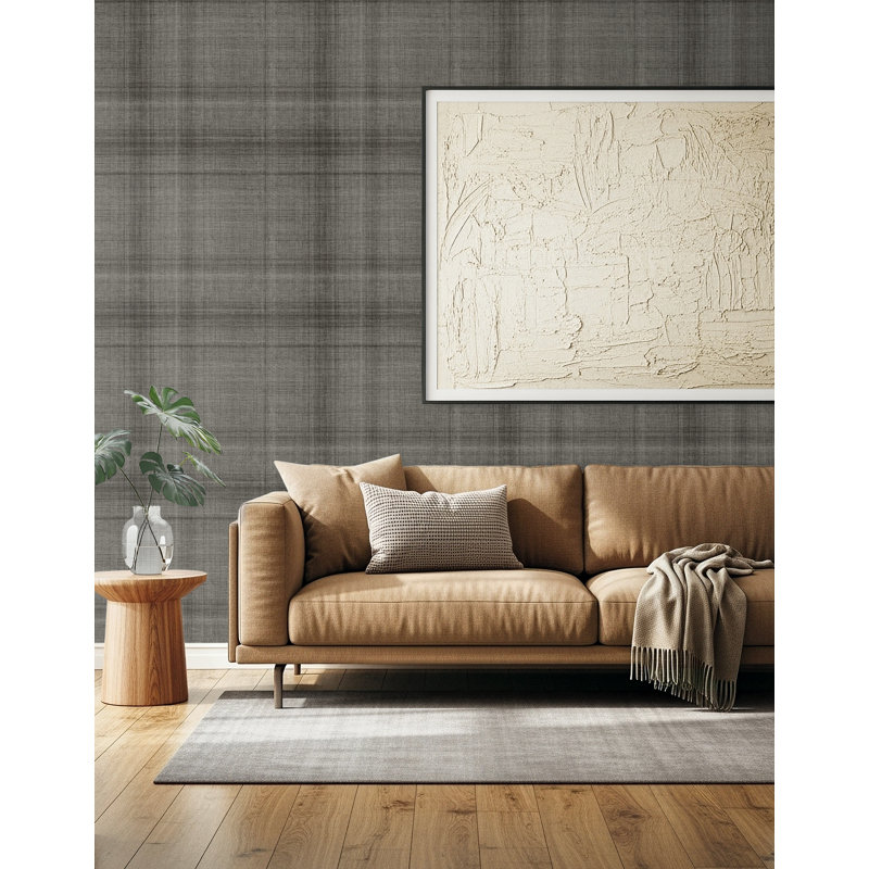 Papier peint en vinyle gaufré Seabrook Designs, Gris anthracite