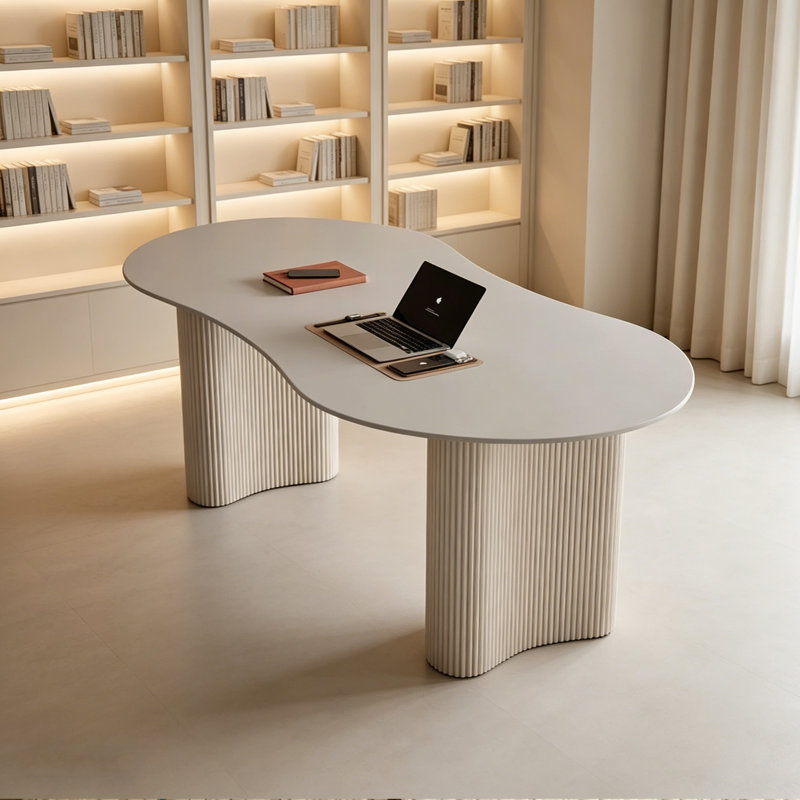 Bureau multifonctionnel en métal Modern Rock, H 29,52 po x l 62,99 po x P 31,49 po