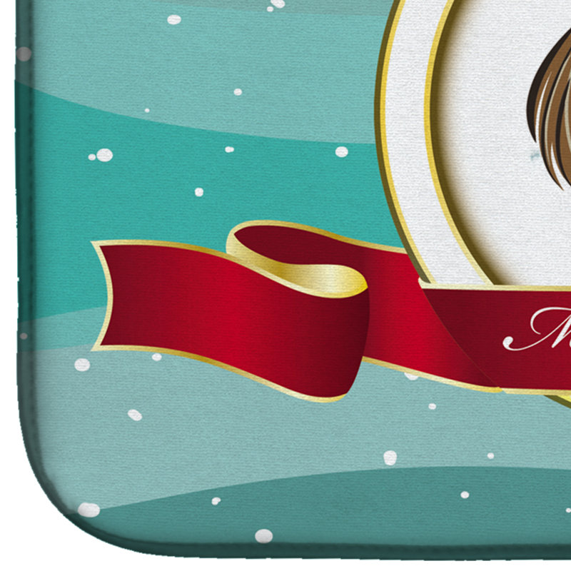 Tapis de séchage en noël shih tzu merry