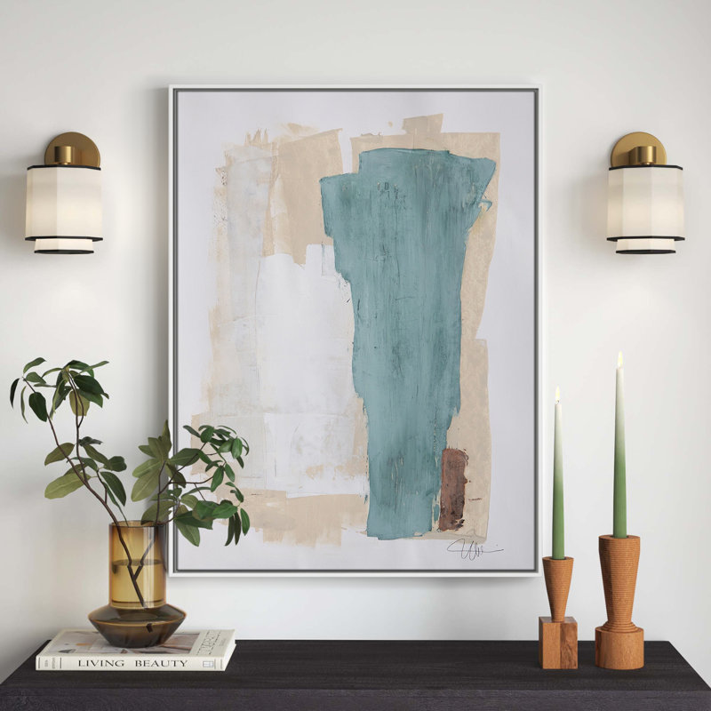 Hubbard Together We Work-II by - Floater Frame Print on Canvas, 41.5" H x 31.5" W x 2" D, White Framed
