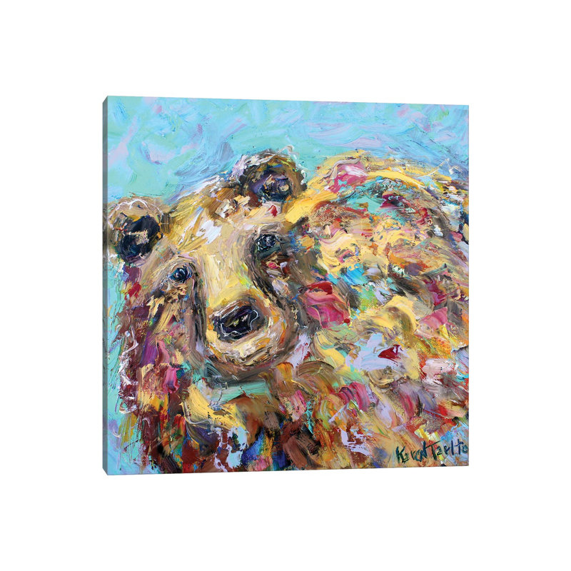 Bear by Karen Tarlton - Wrapped Canvas Painting, 30.48 cm H x 30.48 cm W