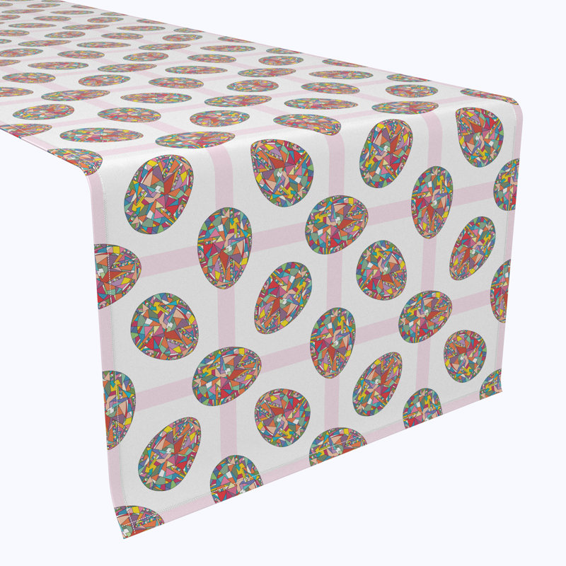 May Geometric Easter Table Runner, 72" x 12"