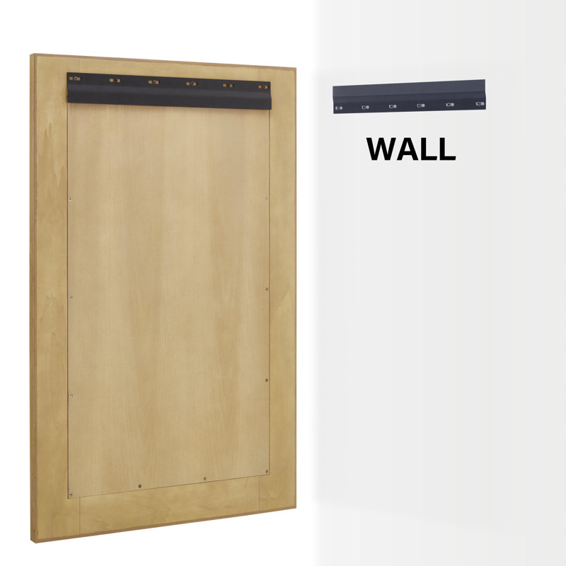 Solene Rectangle Framed Wall Mirror, Seaside Oak