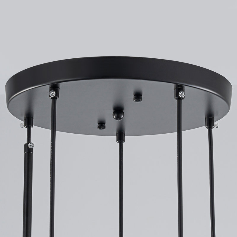 Concow 5 - Light Matte Black Cluster Pendant