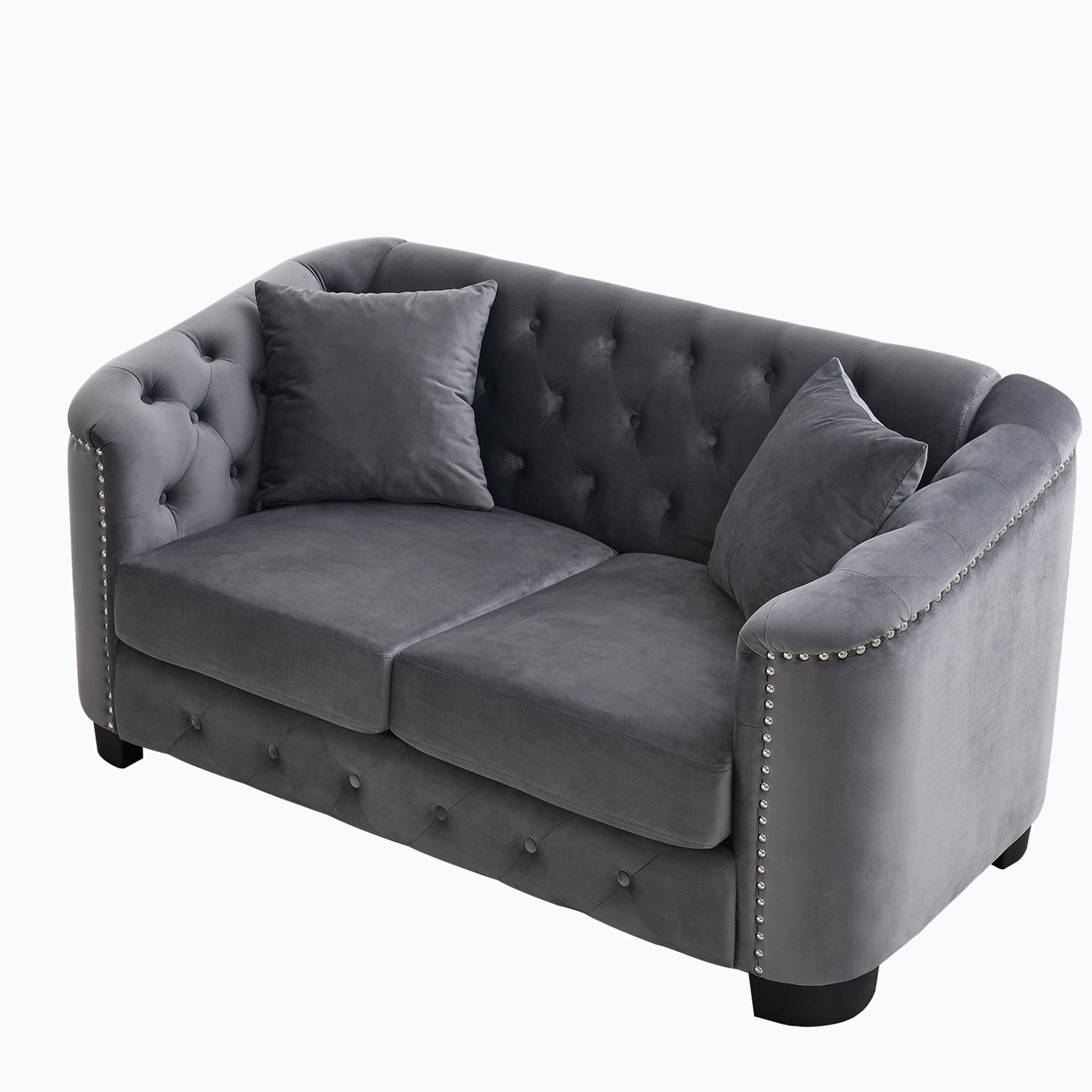 House Of Hampton Janeann 59 Velvet Sofa Wayfair Canada   Janeann 59 Velvet Sofa 