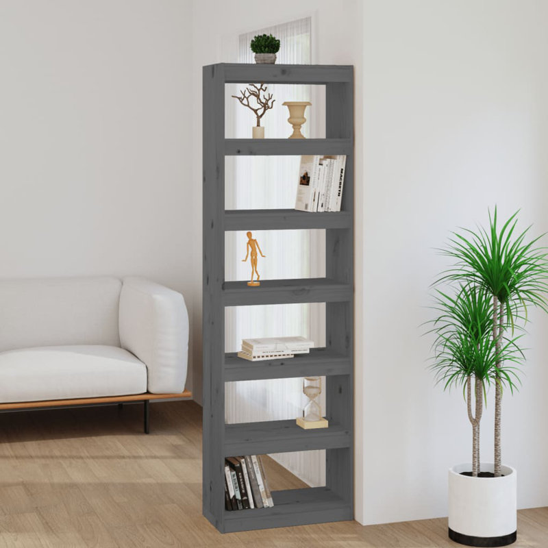 Garneta Bookcase, (4 Shelves) 199.5cmH x 60cmW x 30cmD, Grey