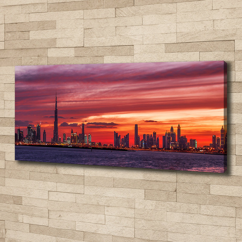 Sunset Dubai - No Frame Print on Canvas