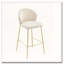 Tabouret de bar rembourré à structure métallique