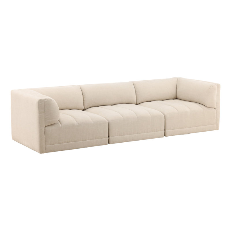 Magda 113" Wide Upholstered Sofa, Terracotta, Topanga Oat