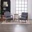 Chaise rembourrée en polyester de style Mid-Century avec structure en bois massif, gris froid-1926217752-1926217767