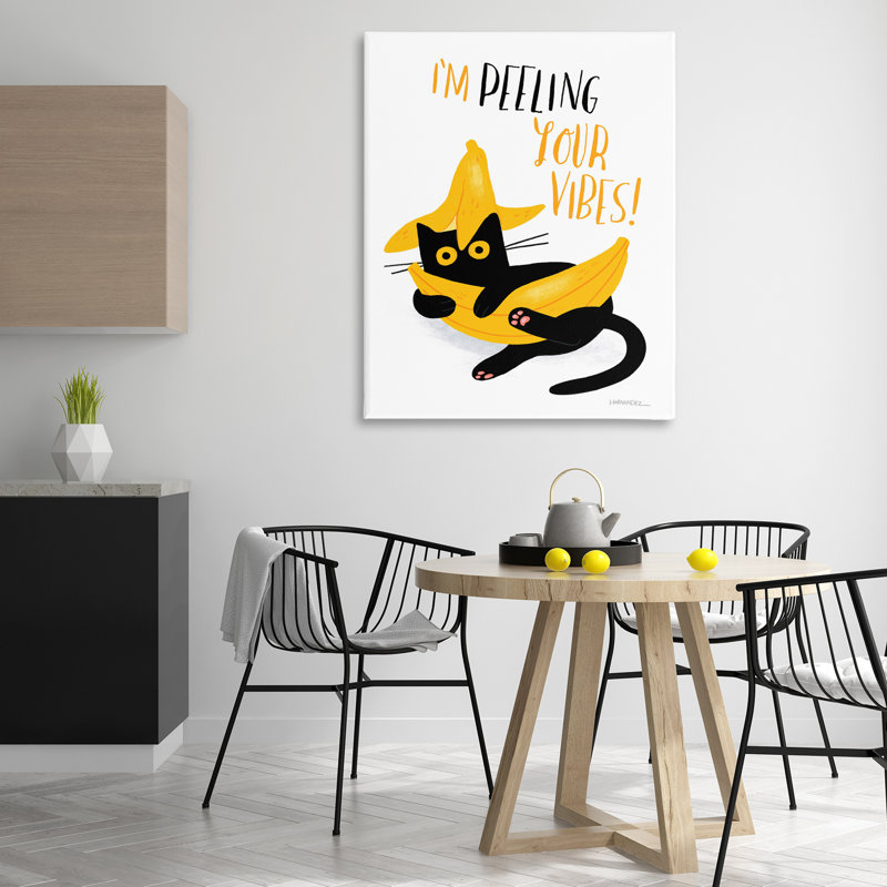 «Peeling Your Vibes Cat» par Leeza Hernandez, H 48 po x l 36 po