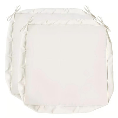 Ensemble de 2 housses de coussin d'extérieur pour chaises de patio 25 po x 25 po x 4 po - Housse seulement