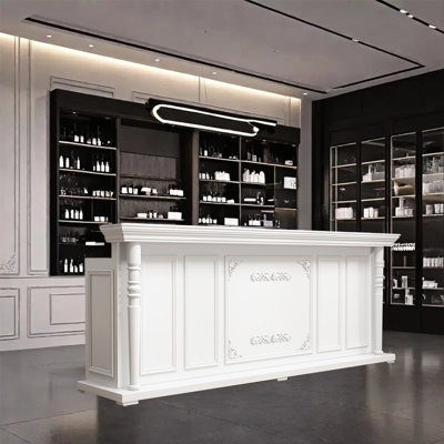 Retro Tarpley with Lockable Drawers, Wine Storage and Glass Hooks for Home and Reception Areas by Canora Grey