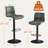 Lolar Swivel Bar Stools Set, Counter Height Bar Stools with Back, Adjustable Bar Stools 24" to 32", Faux Leather Bar Stools for Kitchen Island-1002076745-1002076740