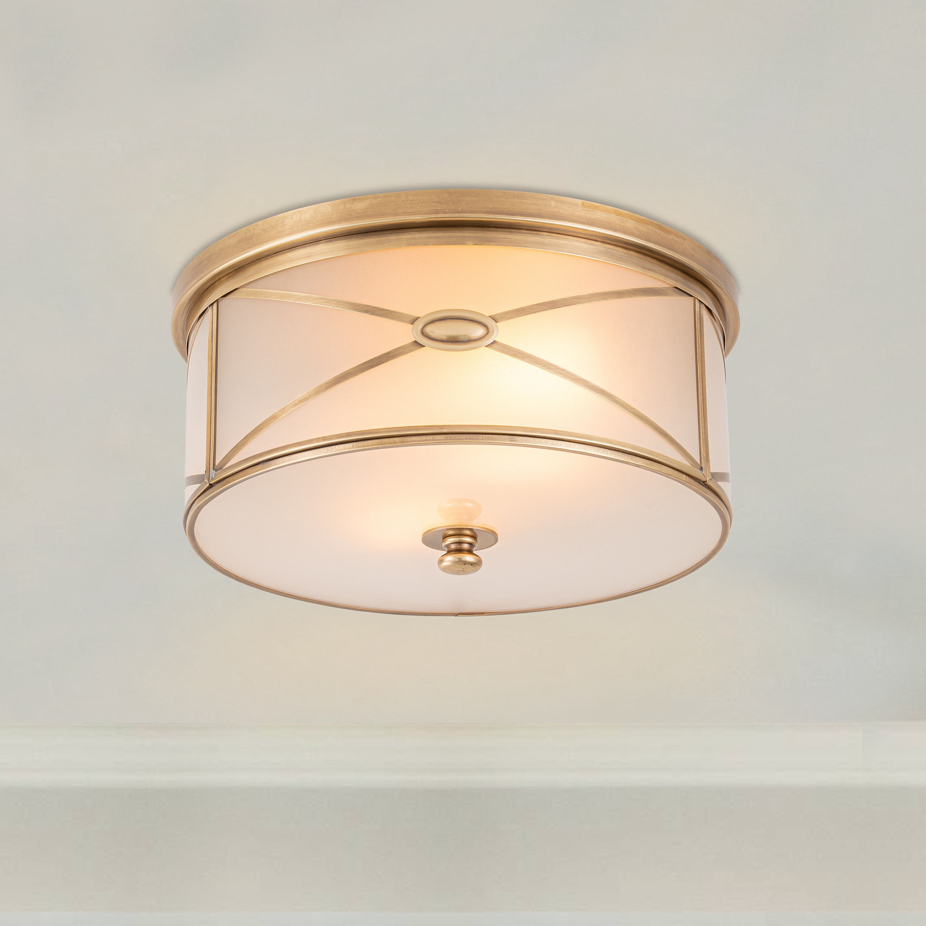 Willa Arlo Interiors Austwell Glass Flush Mount & Reviews | Wayfair