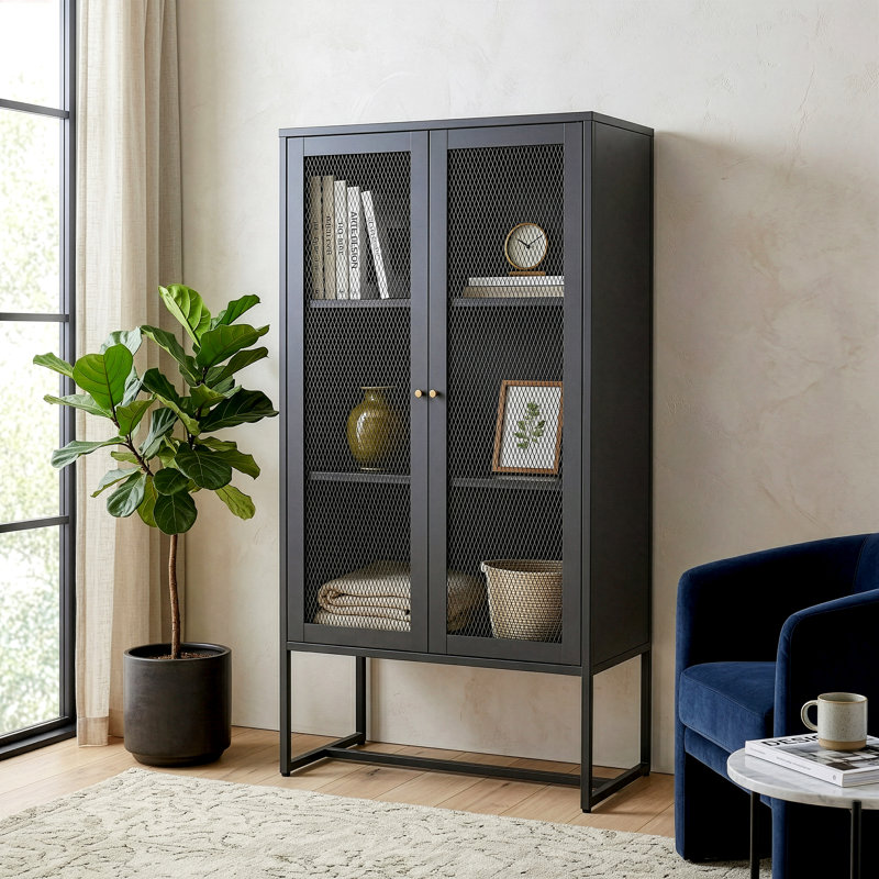 Armoire de rangement en métal à deux portes 59,11 pouces Bentley