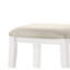 Tabouret blanc de 17 po avec repose-pieds