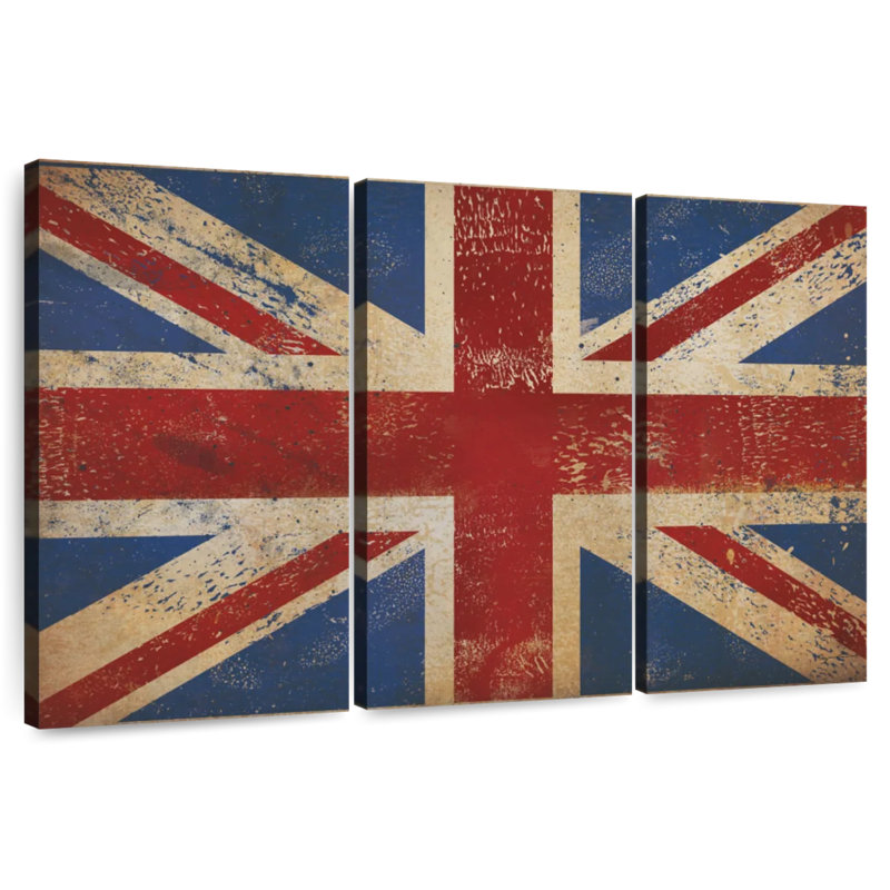 Borges Grunge Union Jack, H 48 po x l 74 po