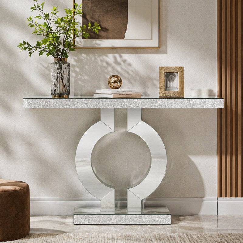 Miroir, table d'entrée, canapé, console, table de chevet