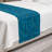Ambesonne Nautical Bed Runner Minimal Fish Waves Turquoise-106938232