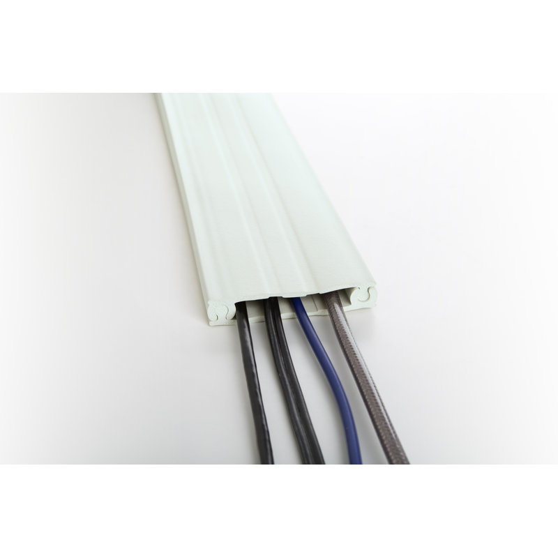 8 ft White Flexible Cable Raceway with Adhesive Tape