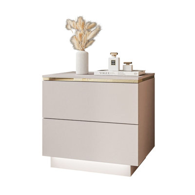 50cm W Manufactured Wood Bedside Table