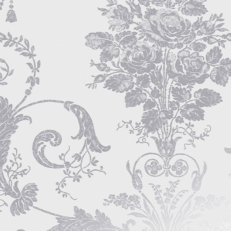 Laura Ashley Josette Wallpaper Roll, Silver