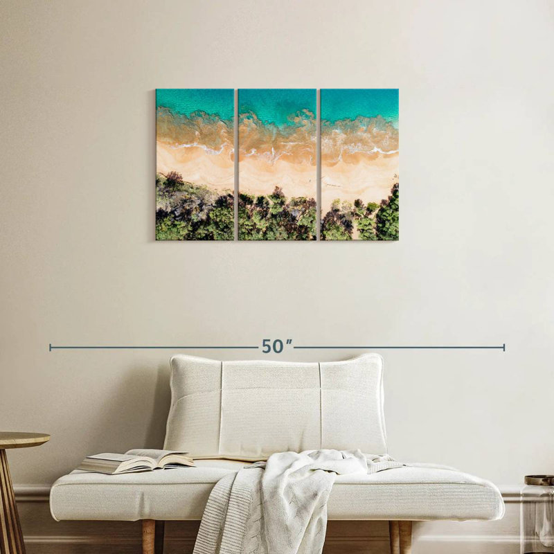 Gillard Maui Beach Aerial View, 20" H x 33" W