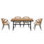 Ensemble d'extérieur contemporain avec chaises en rotin PE et table en plastique U_Style-876787686