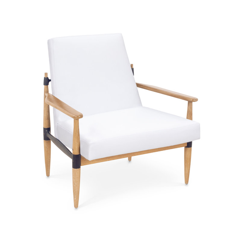 Scout Leather Arm Chair, Driftwood/Natural Light