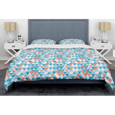 Retro Art Deco Waves II - Vintage Duvet Cover Set - Microfiber Polyester