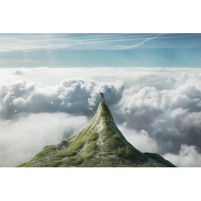 Successful businessman at the top