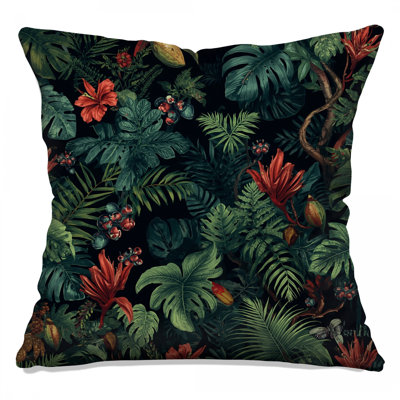 Coussins décoratifs à feuilles tropicales