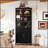 Modern 76.75'' Tall Glass Display Cabinet with LED Lighting, Reinforced Steel Frame, and Versatile Storage Solutions-605730061