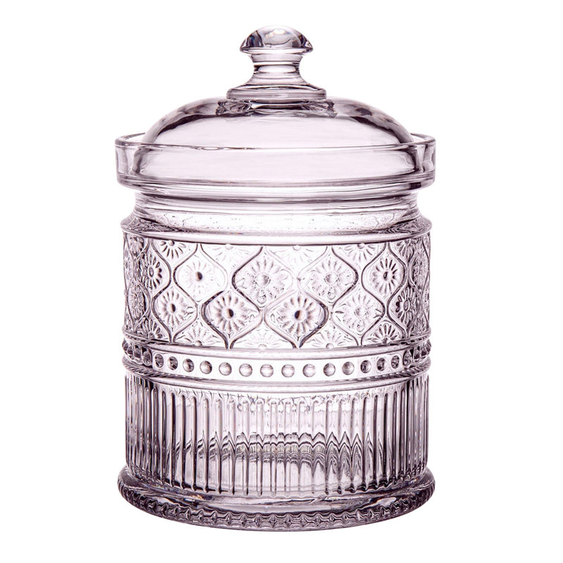 Claro Kitchen Storage Canister, 7.48" H x 4.92" W x 4.92" D, Pink