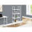 Tashyah 48 Inch Bookcase Etagere, 4 Tier Display Shelves, White Metal Frame-507630801