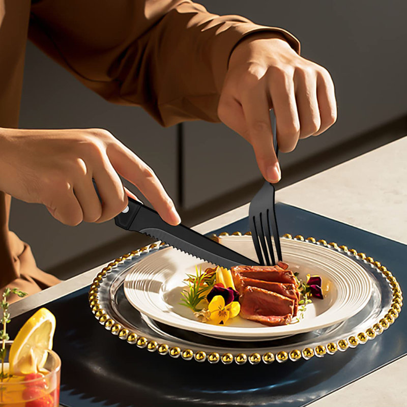 Ebern Designs Hinkston Stainless Steel Flatware Set - Service for 4