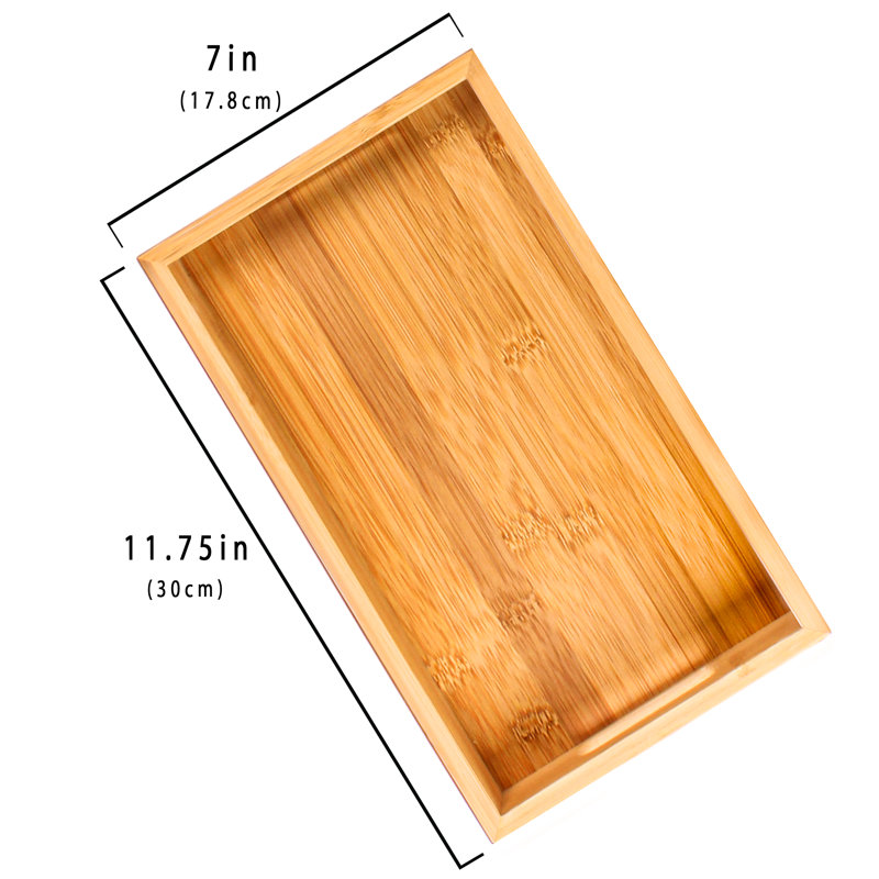 Natural Bamboo 8-Piece Coaster and Tray Set