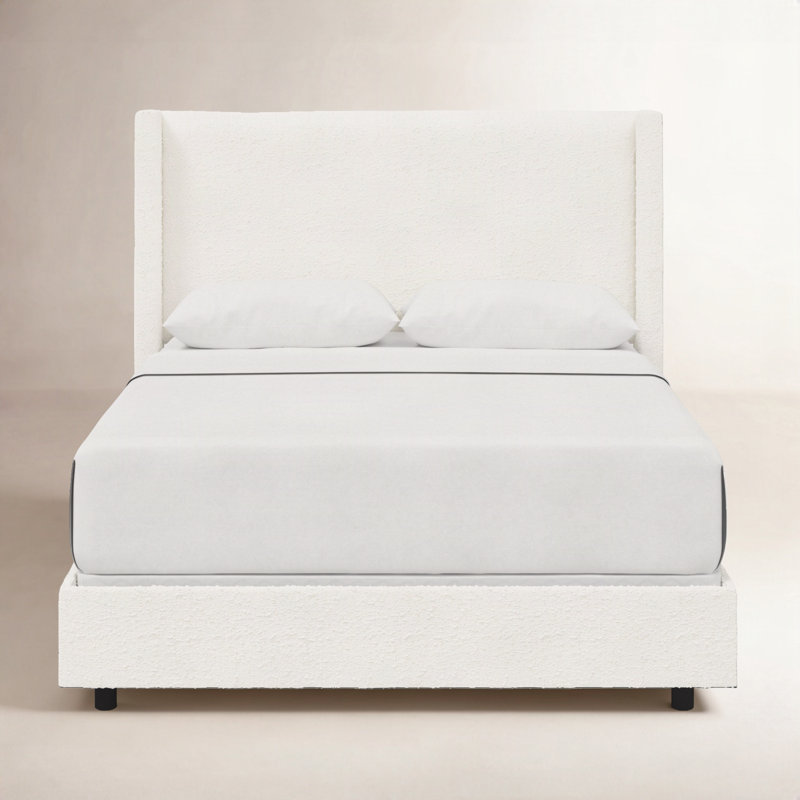 Lit tapissier standard Hanson, Double, Boucle neige classique