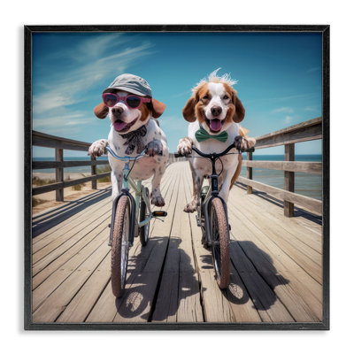 Az-196-encadré Coastal Bicycle Dogs par Ray Powers