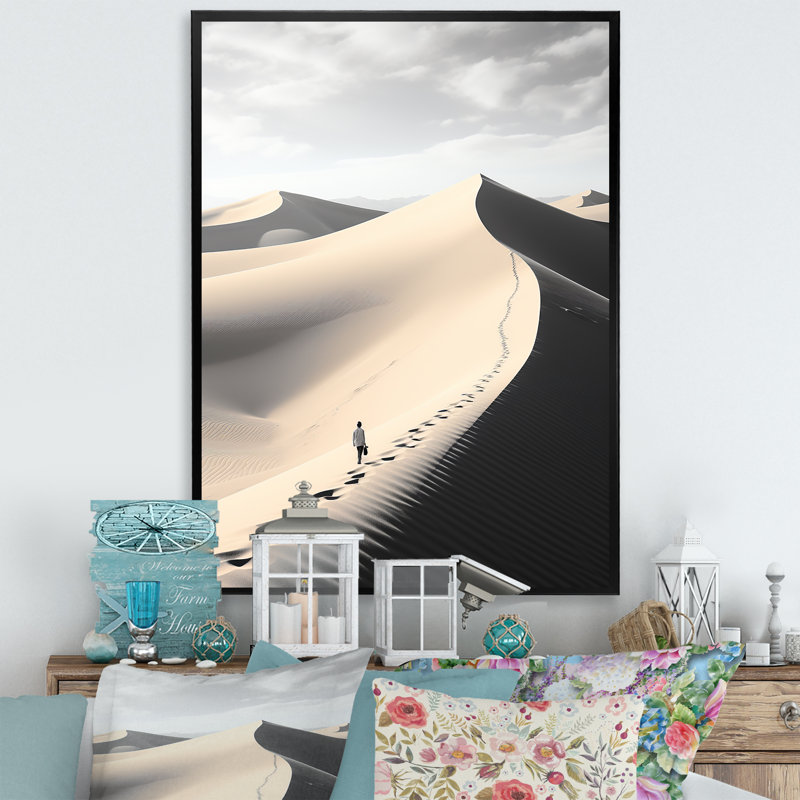 Égypte, désert égyptien II - impressions sur toile Égypte, H 44 po x l 34 po x P 1,5 po, Cadre photo noir